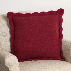 Burgundy Juna Scalloped Pillow, 22 in.