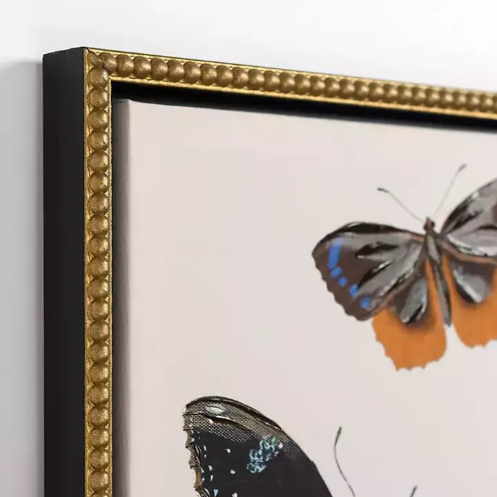 Butterfly Swarm Framed Canvas Art Prints, Set of 3