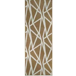 Camel Intersections Washable Runner, 2x7