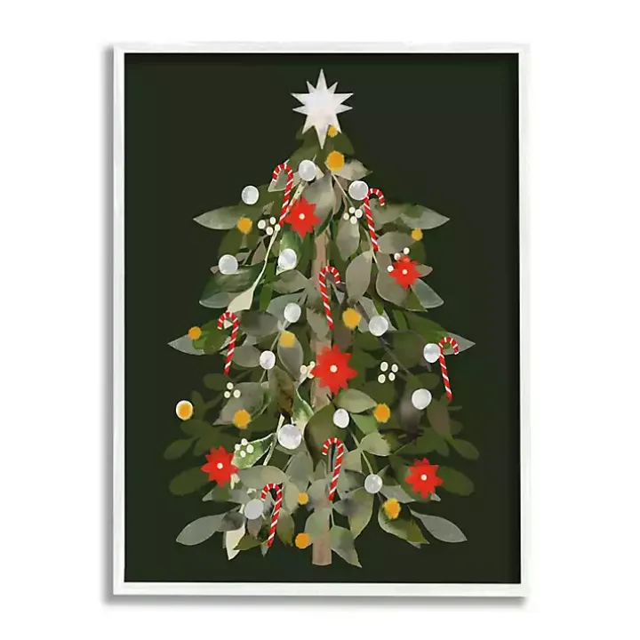 Candy Cane Tree Framed Art Print