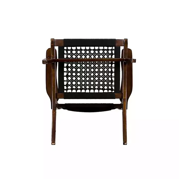 Cappuccino Black Woven Accent Chair