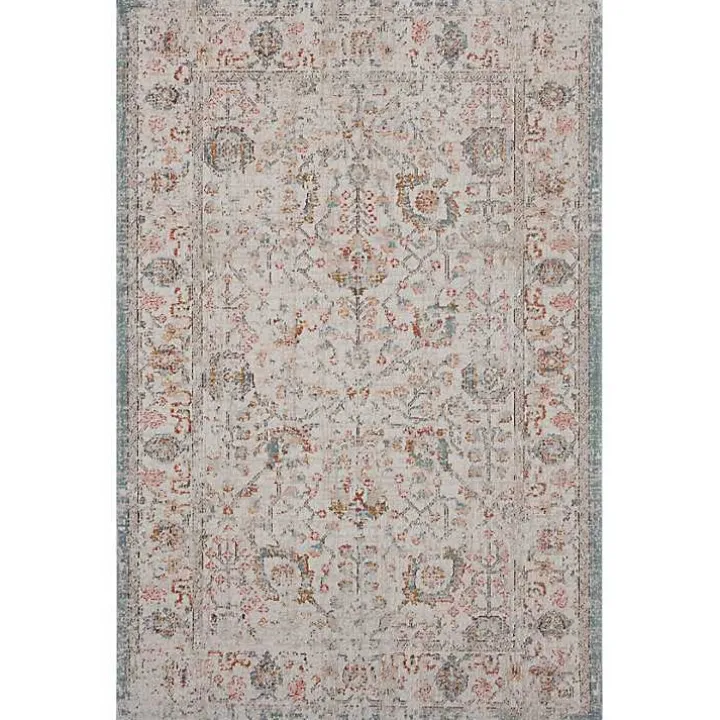 Caramel Botanical Indoor/Outdoor Area Rug, 5x7
