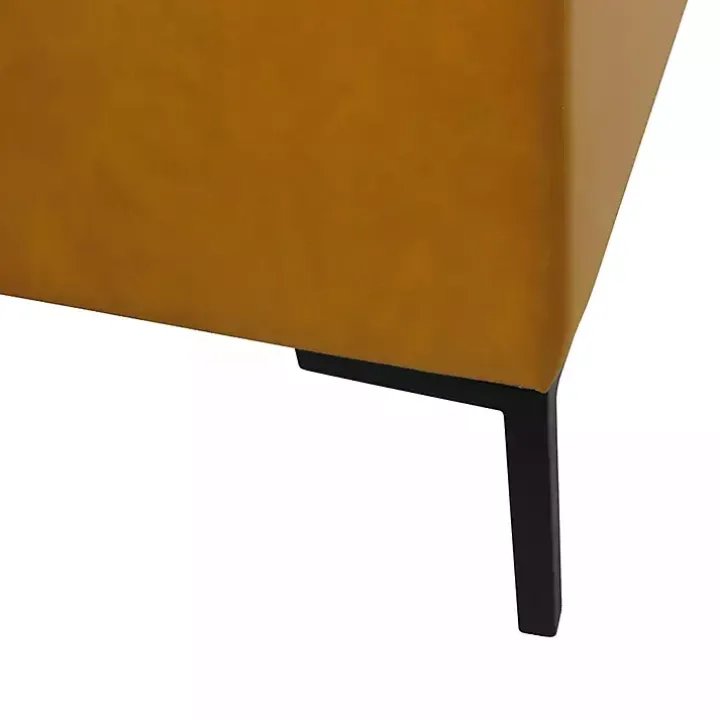 Caramel Vegan Leather Storage Bench