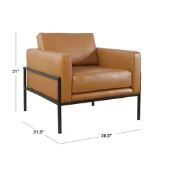 Carmel Vegan Leather Club Accent Chair
