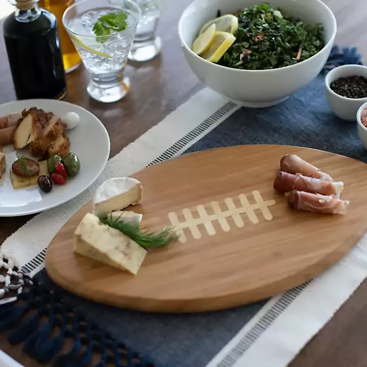 Carolina Panthers Bamboo Football Cutting Board