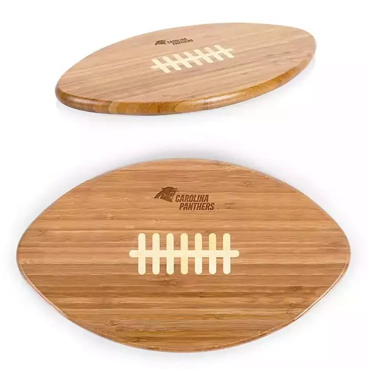 Carolina Panthers Bamboo Football Cutting Board