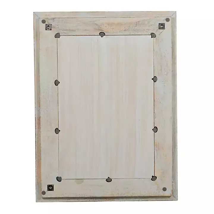 Carved Floral Mango Wood Mirror