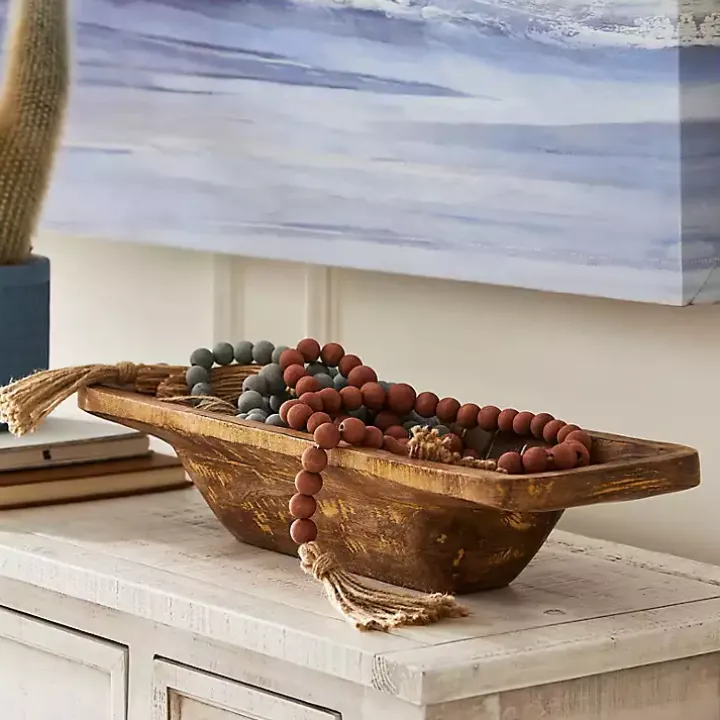 Carved Mango Wood Bowl, 23 in.