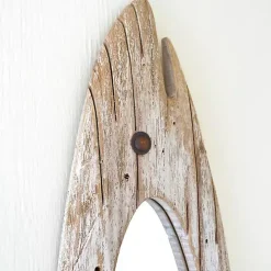 Carved Wooden Fish Wall Mirror