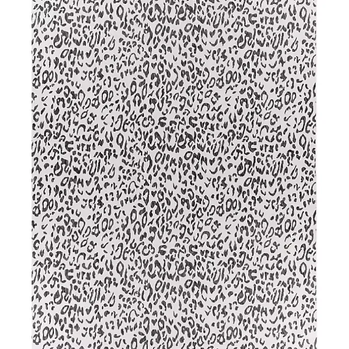 Cauli Black Leopard Print Outdoor Rug, 7x10