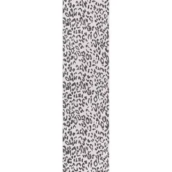 Cauli Black Leopard Print Outdoor Runner Rug, 2x10