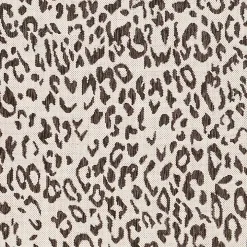 Cauli Black Leopard Print Round Outdoor Rug, 6 ft.