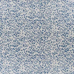 Cauli Blue Leopard Print Outdoor Rug, 6x6
