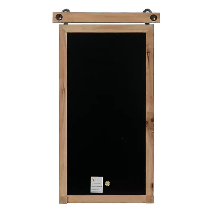 Cerulean Blue Distressed Blackboard Wall Plaque