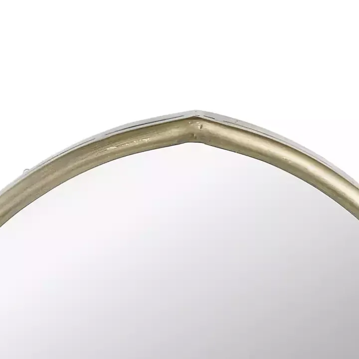 Champagne Gold Long Quatrefoil Mirror