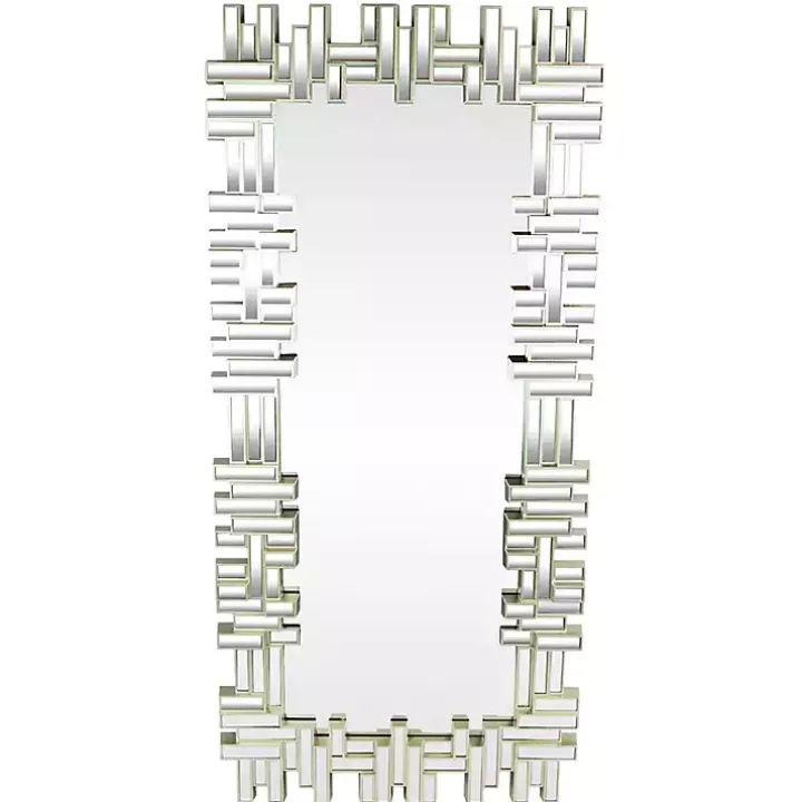 Champagne Gold Rectangular Modern Wall Mirror
