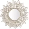 Champagne Gold Round Flower Alba Wall Mirror