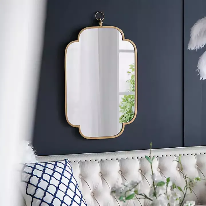 Champagne Notched Corners Mirror