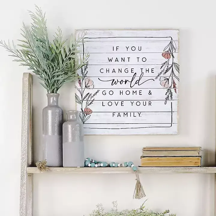 Change the World Wall Plaque