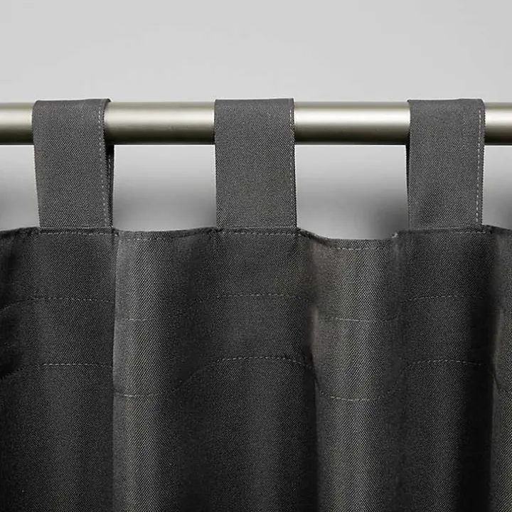 Charcoal Cabana Outdoor Curtain Panel Set, 108 in.