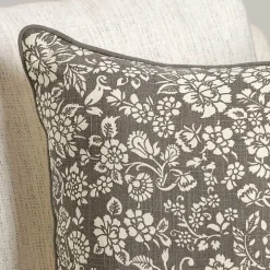 Charcoal Fall Floral Pillow