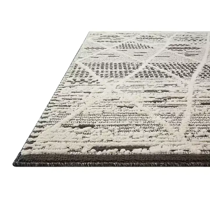 Charcoal Gradient Diamond Area Rug, 5x7