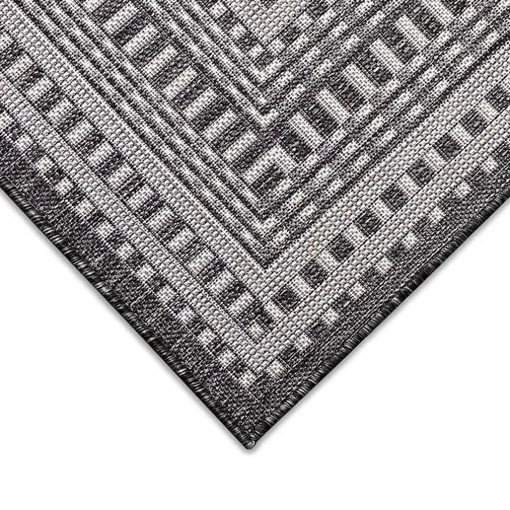 Charcoal Linear Macy Indoor/Outdoor Area Rug, 7x9