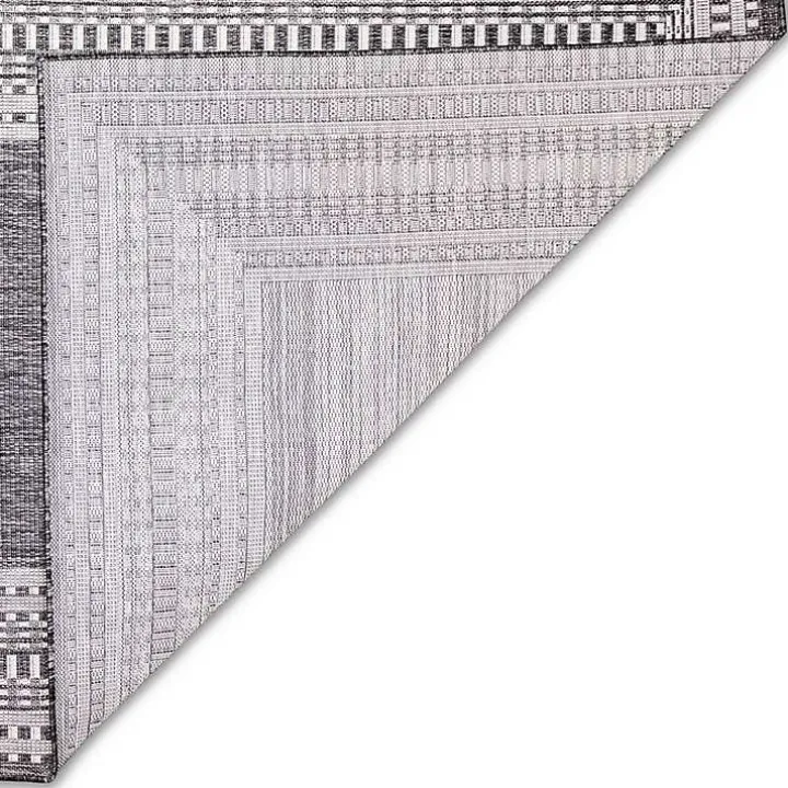 Charcoal Linear Macy Indoor/Outdoor Area Rug, 7x9
