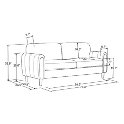 Charcoal Lyon Sofa
