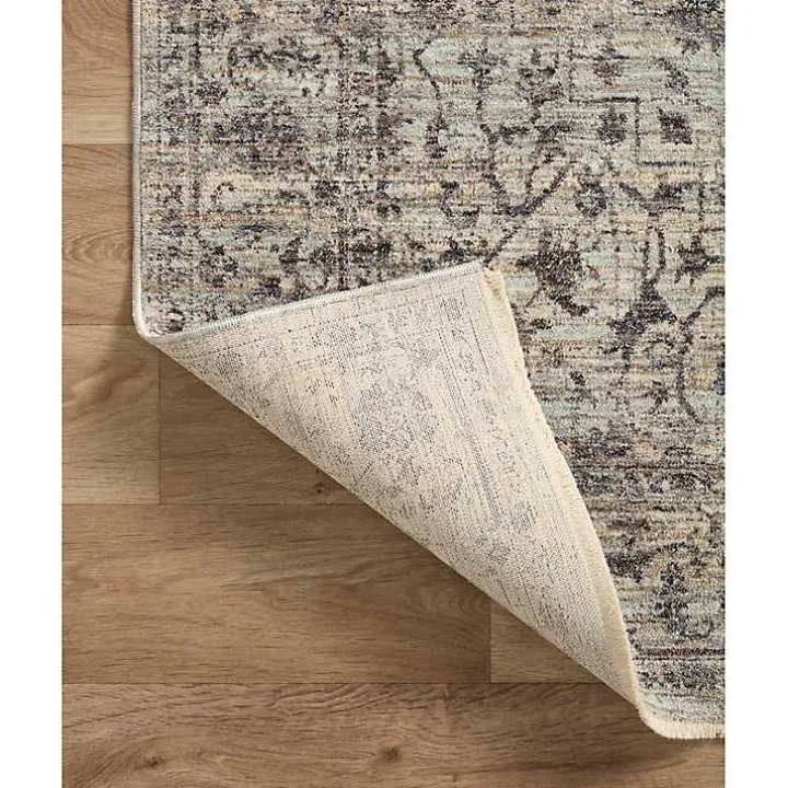 Charcoal Sorrento Medallion Area Rug, 7x10