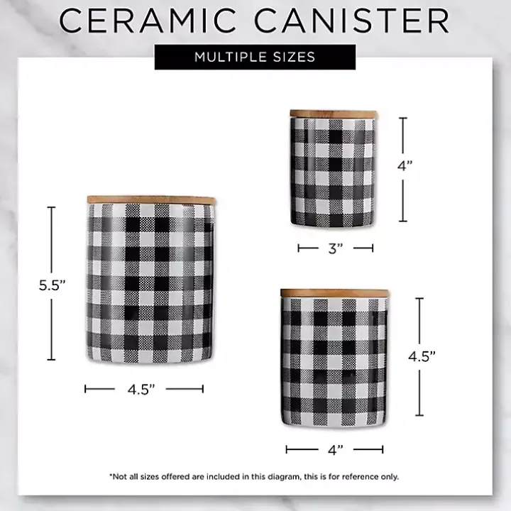 Charcoal Tile 3-pc. Bamboo Lid Jar Set