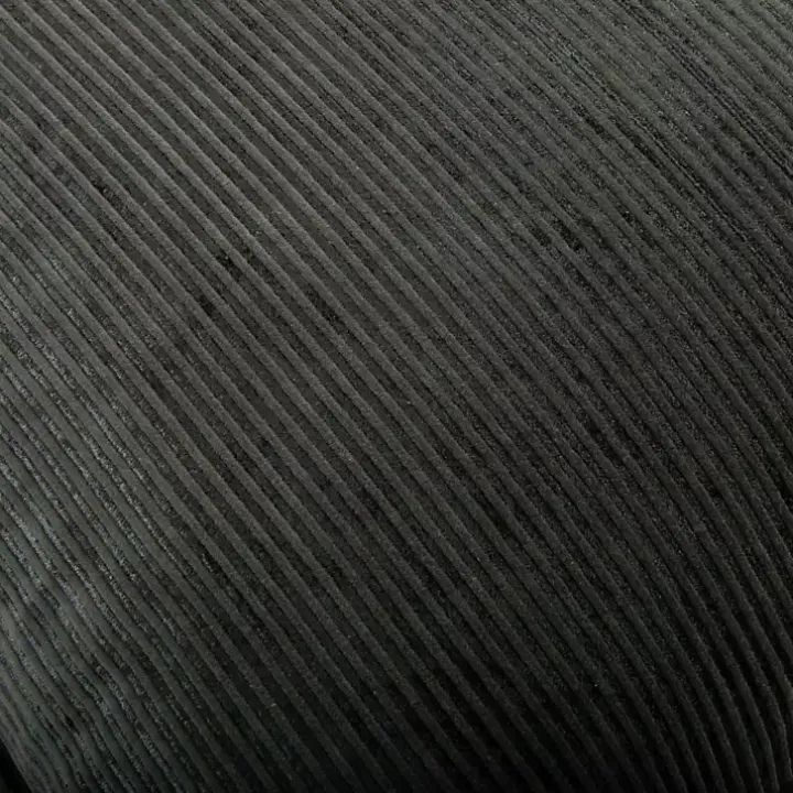 Charcoal Velvet Corduroy Flange Throw Pillow