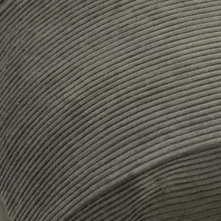 Charcoal Velvet Corduroy Lumbar Pillow