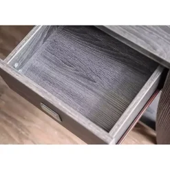 Charcoal Wood 2-Drawer Console Table