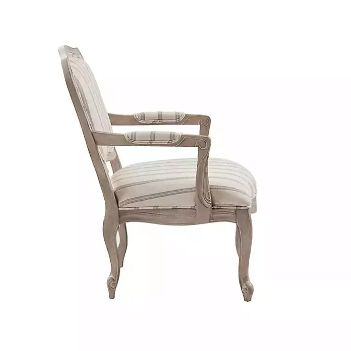 Chaucer Navy Striped Accent Chair