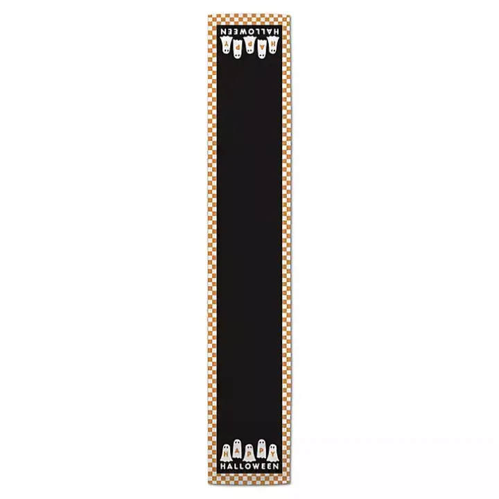 Checker Happy Halloween Ghost Table Runner, 90 in.