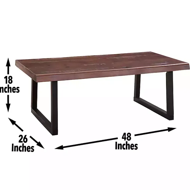 Cherry Live Edge Wood Coffee Table