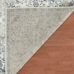 Cholet Ivory Blue Medallion Area Rug, 5x7