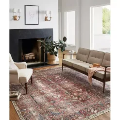 Chris Loves Julia x Loloi Jules Merlot Rug, 2x9