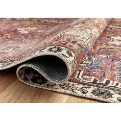 Chris Loves Julia x Loloi Jules Merlot Rug, 2x9