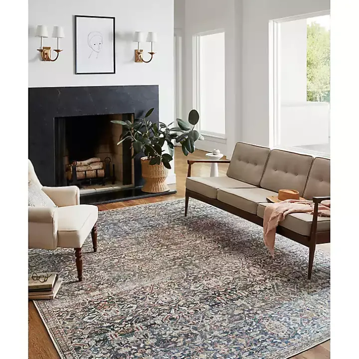 Chris Loves Julia x Loloi Jules Dark Blue Rug, 2x9