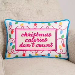 Christmas Calories Don't Count Needlepoint Pillow