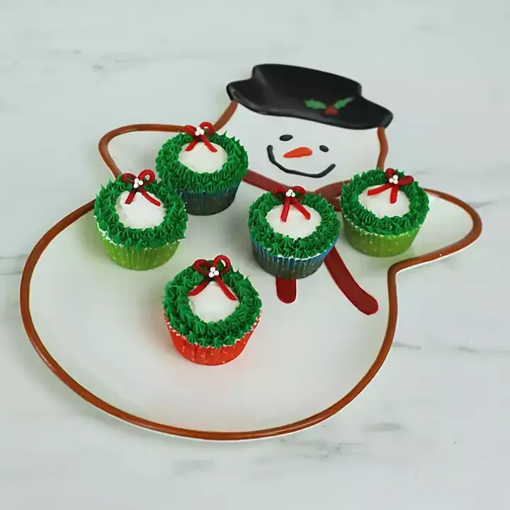 Christmas Snowman Serving Tray