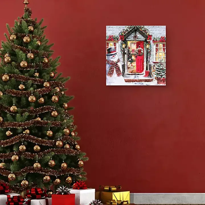 Christmas Spirit Decorated Home Canvas Art Print