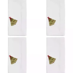 Christmas Tree Embroidered 4-pc. Napkin Set