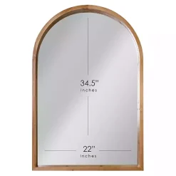 Ciarra Natural Wood Arch Wall Mirror