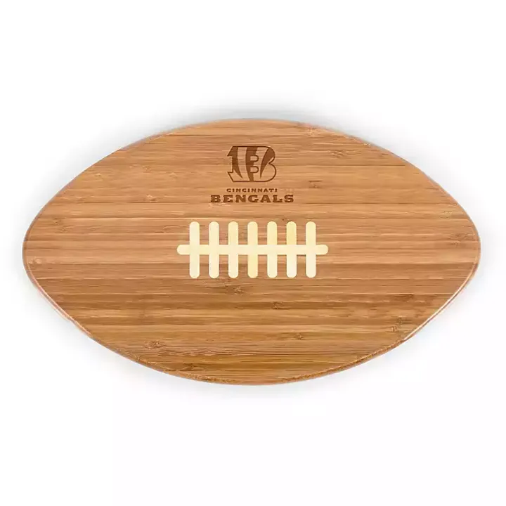 Cincinnati Bengals Bamboo Football Cutting Board