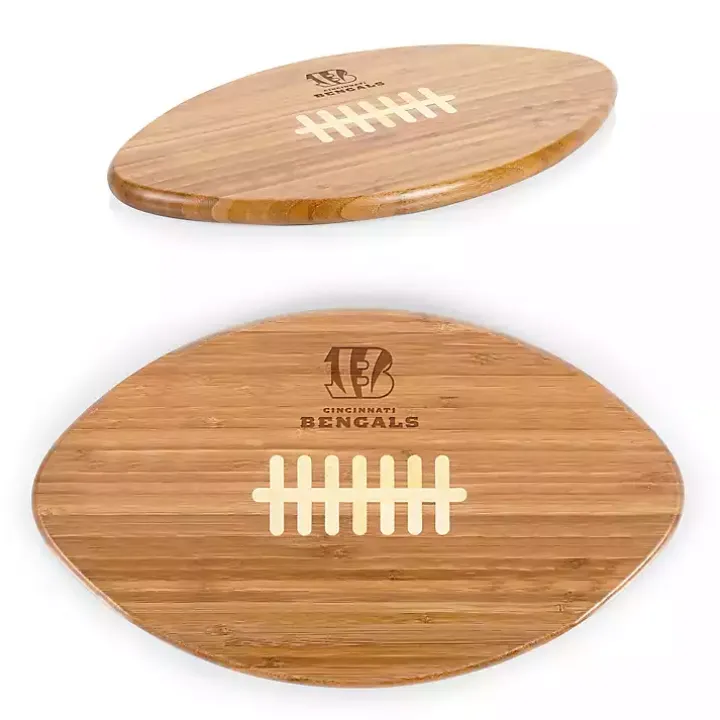 Cincinnati Bengals Bamboo Football Cutting Board