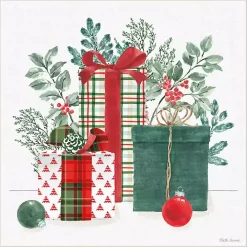 Classic Christmas Gifts Framed Canvas Art Print