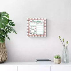 Classic Christmas Plaid Dear Santa Dry Erase Board